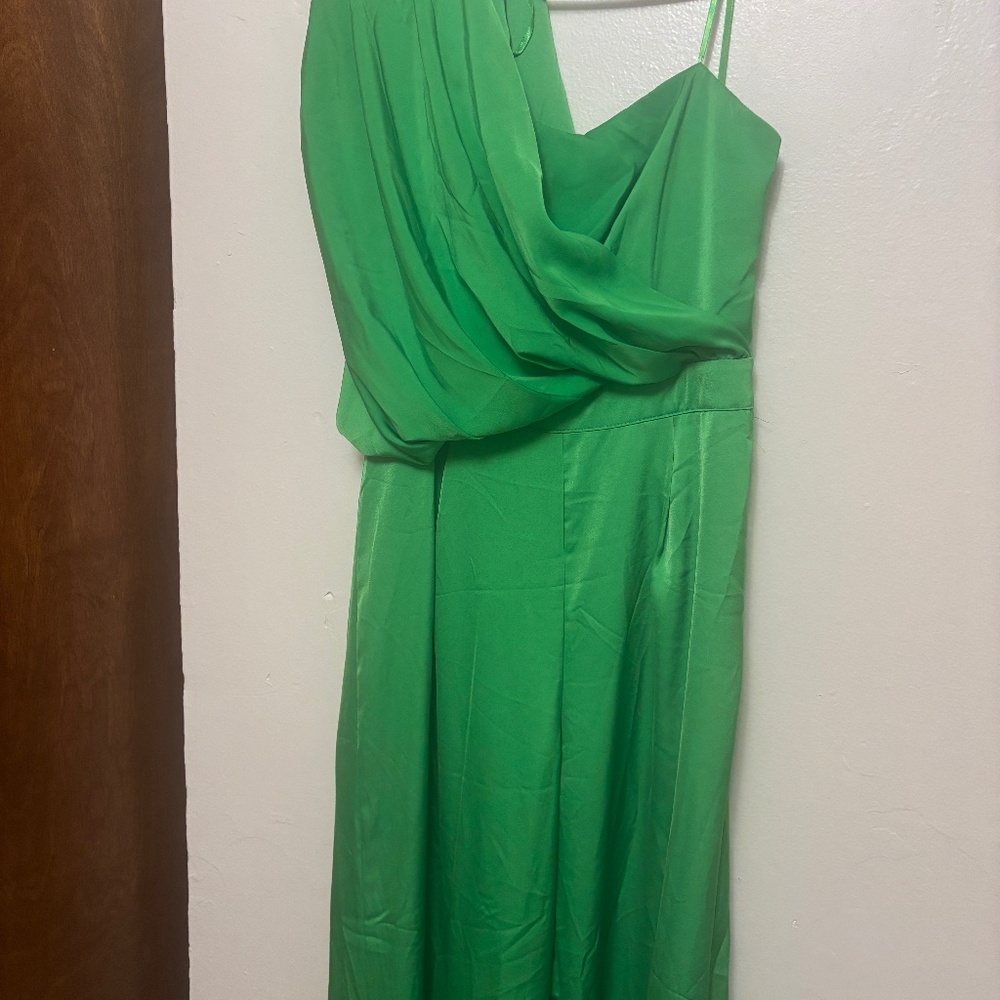 Silk green jumpsuit